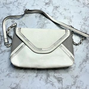 Jessica Simpson White & Silver Crossbody Purse Bag